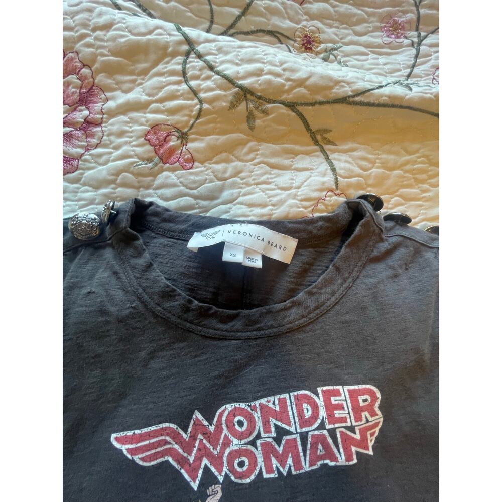 grey veronica beard wonder women graphic tee - Picture 3 of 7